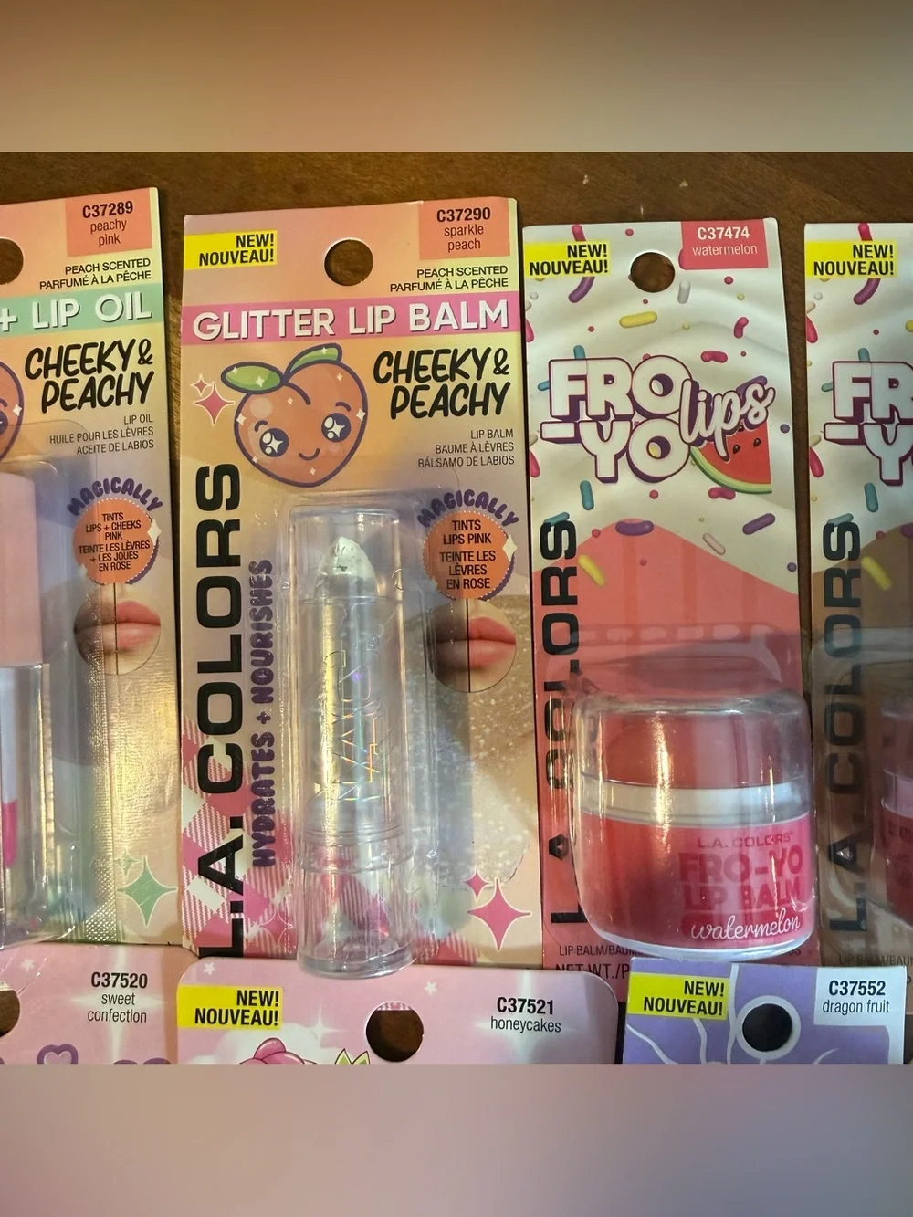 L.A. Colors Lip & Cheek Set - Peach, Pink, Clear Shimmer